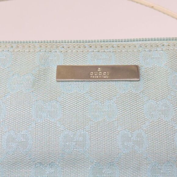 Gucci Gg Canvas Blue Canvas Handbag (Pre-Owned) - Picture 8 of 16